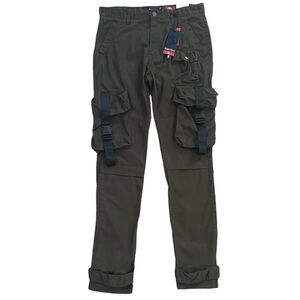 Switch Remarkable Men's Olive Slim Tapered Fit Utility Cargo Pants Size 32 NEW‎